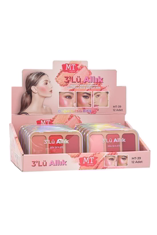 MT 3'lü Işıltılı Allık MT39