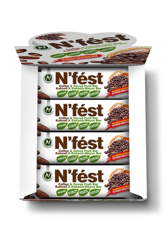 Nfest Kahveli ve Kakaolu Protein Bar 40gr