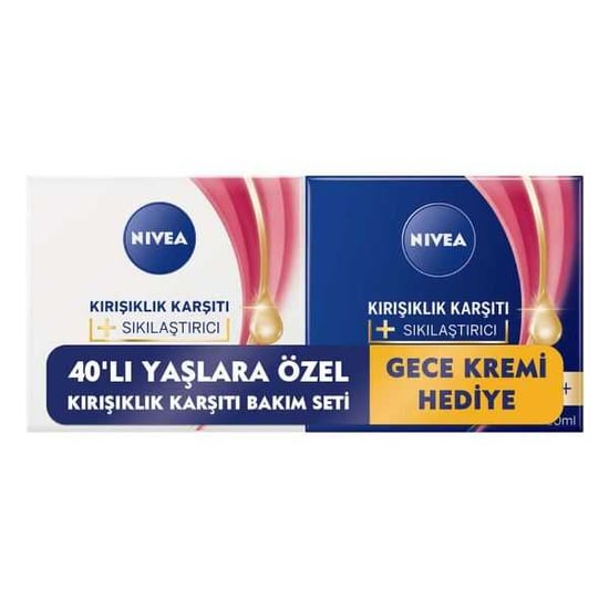 Nivea Kırışıklık Karşıtı Sıkılaştırıcı Yaş 45+ Krem 50 Ml + Gece Kremi 50 Ml Set