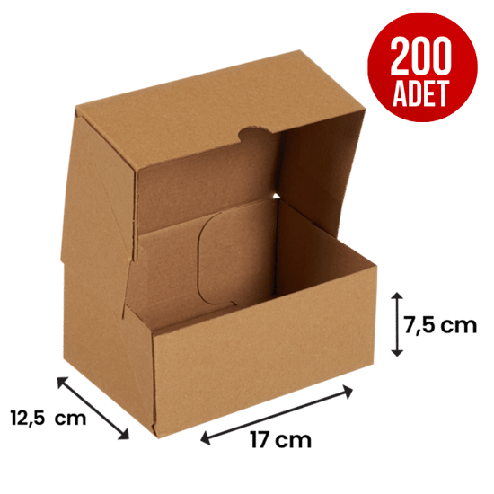 Packanya Kesimli Kutu - Internet ve Kargo Kutusu 17x12,5x7,5 cm - 200 Adet
