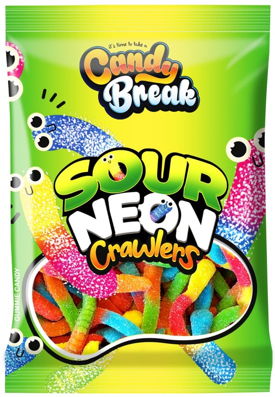 American Foods Candy Break Ekşi Solucanlar Jelibon 113G