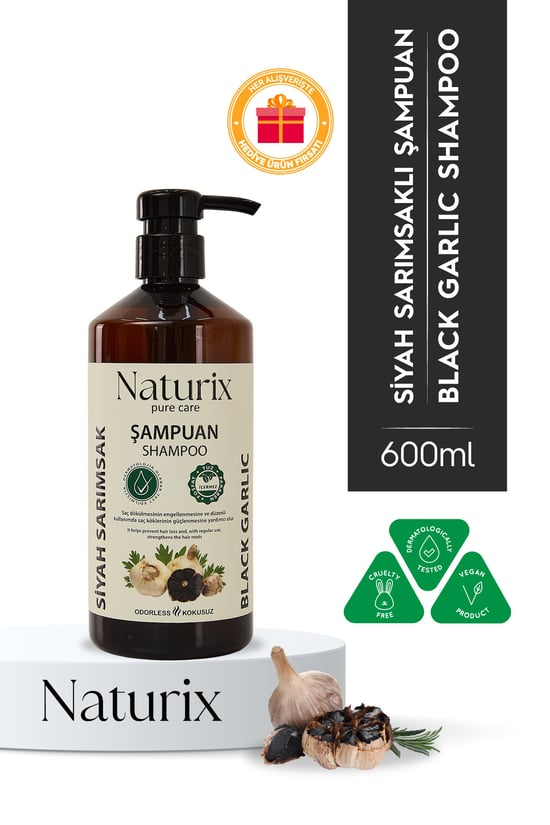 Naturix Siyah Sarımsak Şampuanı 600ml