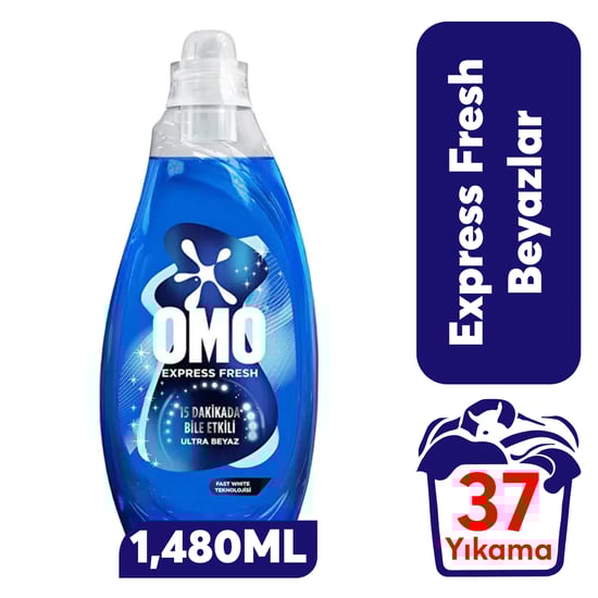 Omo Express Fresh Sıvı Deterjan Beyazlar 1480 ml