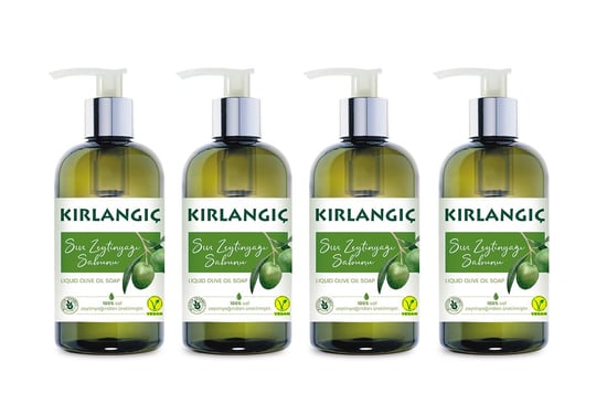 KIRLANGIÇ 400 ML ZEYTİNYAĞLI VEGAN SIVI SABUN * 4 ADET