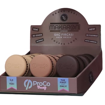 ProCo Beauty Makaron Saç Fırçası Kaynak Saçlara Özel Seri - Kahve Aşkı - Espresso, Latte Köpüğü, Mocha
