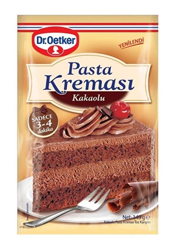 Dr.Oetker Pasta Kreması Kakaolu 149gr 12'li