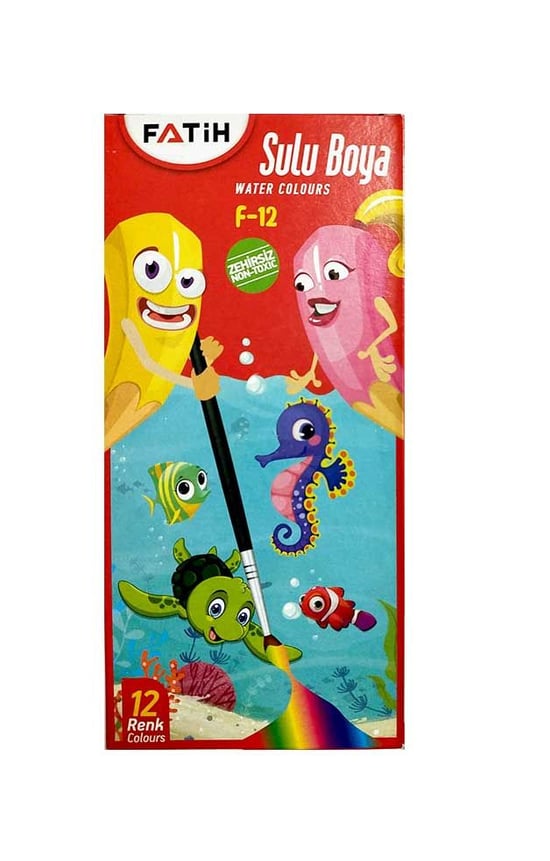 Fatih F-12 Suluboya 12 Renk Big Size 00901