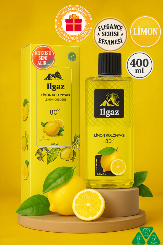 Ilgaz Elegance Series 80 Derece Limon Kolonyası 400 ml