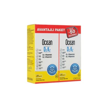 Ocean D3 Vitamin +  K2 Vitamin 20 ml + 20 ml Oral Damla