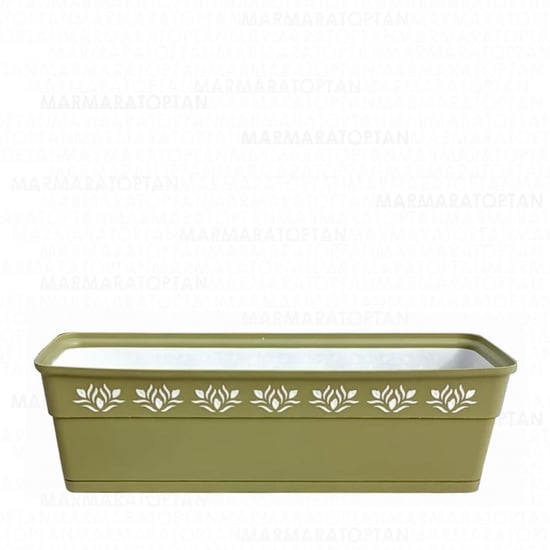 Bee 638 Desenli Saksı Küçük 50 Cm-Dikdörtgen Renkli Saksı
