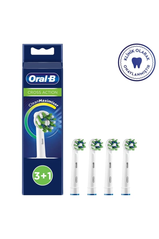 Oral-B Cross Action Beyaz Yedek Diş Fırçası Yedeği 3+1
