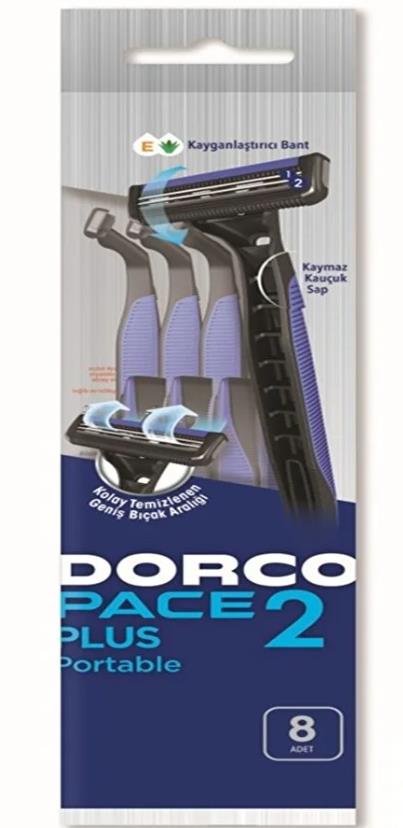 Dorco Pace 2 Bıçaklı Plus Portatable 8'li Paket