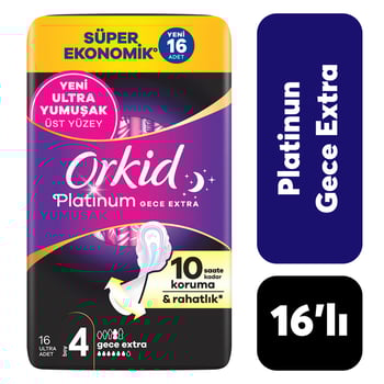Orkid Ped Platinum 4'lü Gece Extra 16'lı