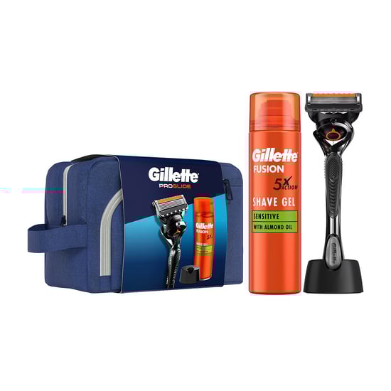 Gillette Set Proglide 1Up Tıraş Makinesi + Fusion Jel 200 ml + Stand + Çanta