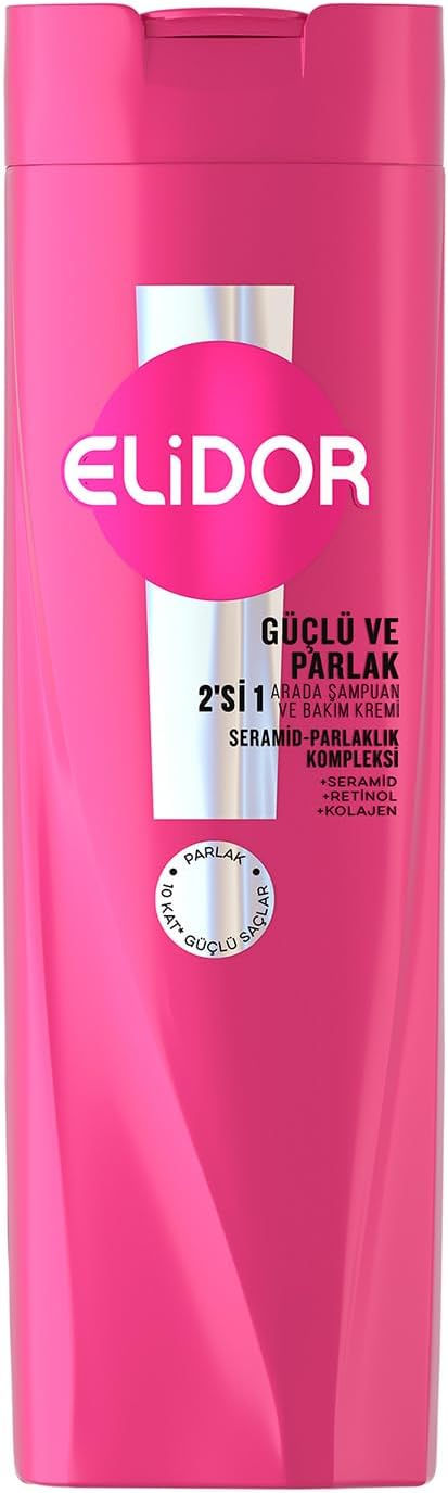 Elidor Güçlü ve Parlak 2 si 1 Arada Şampuan 400 Ml