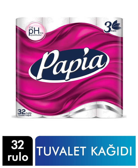 papia, tuvalet kağıdı, 32li tuvalet kağıdı, tuvalet kağıdı satın al, tuvalet kağıdı fiyatları, 3 katlı tuvalet kağıdı