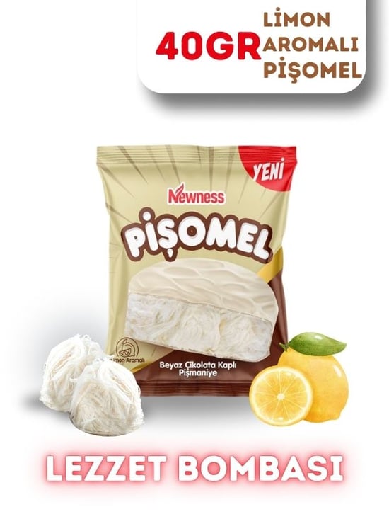 Newness Beyaz Çikolatalı Limonlu Pişomel 40 gr