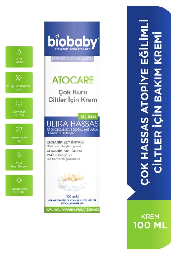 Biobaby Kuru ve Çok Kuru Ciltler Için Krem 100 ml