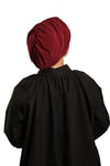 Hürrem Bone Bordo Drapeli Salaş Tesettür Bone Sandy Büzgülü 2315_16