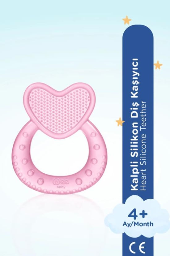 Wee Baby Kalpli Silikon Diş Kaşıyıcı Pembe