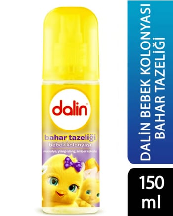 dalin, bebek kolonyası, bebekler için kolonya, bebek kolonyası fiyatları, bebek kolonyası satın al, toptan bebek kolonyası, 150 ml bebek kolonyası, 150 ml dalin kolonya, dalin bahar tazeliği, çiçek kokulu bebek kolonyası