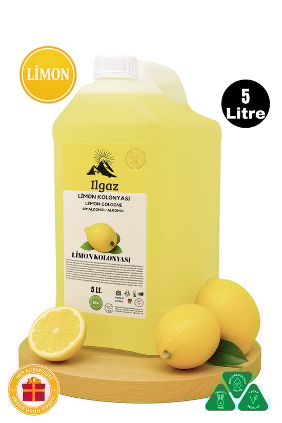 Ilgaz Limon Kolonyası 80 Derece 5 Litre