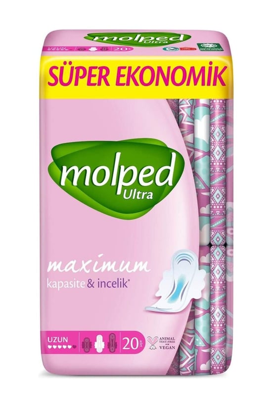 Molped Ultra Hijyenik Ped Anatomik Uzun Süper Ekonomik 20 Li