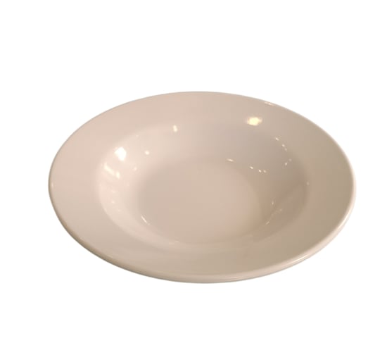 Akel 021T 21 Cm Çukur Yemek Tabak - Beyaz - Melamin Yuvarlak Yemek Tabak