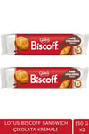 LOTUS BISCOFF SANDWICH BISCOFF CHOCOLATE 150 GR - ÇİKOLATA KREMALI BİSKÜVİ X 2 ADET