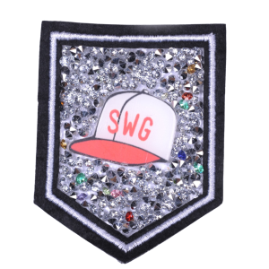 P Parla Aplike Ütü İle Yapışan Taşlı Şapka Arma 5x5 cm