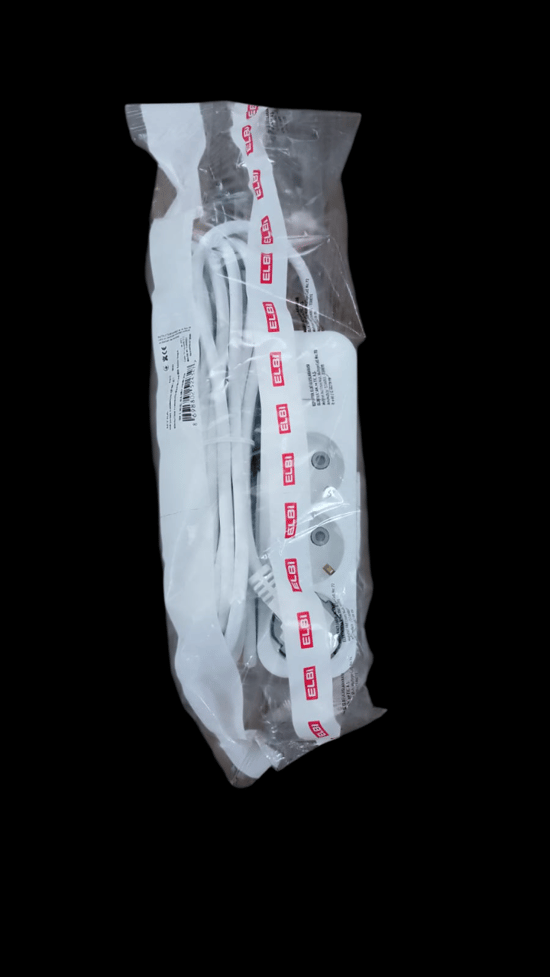 Elbi 3 lü 5 mt Anahtarlı Priz Çocuk Korumalı