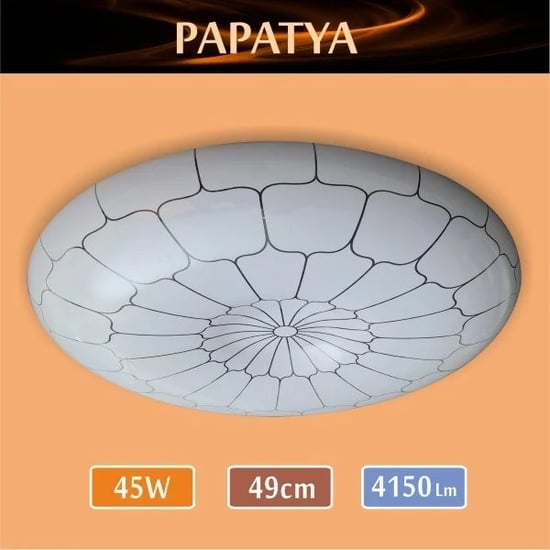 Erbay Sıva Üstü Led Panel Yuvarlak 45 Watt-Papatya Desenli-Beyaz-Günışığı