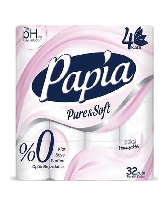 papia, kağıt havlu, havlu peçete, kağıt peçece, 32li kağıt havlu, 4 katlı havlu, kağıt temizlik ürünleri, peçete havlu, havlu peçete,tuvalet kağıdı,pure soft