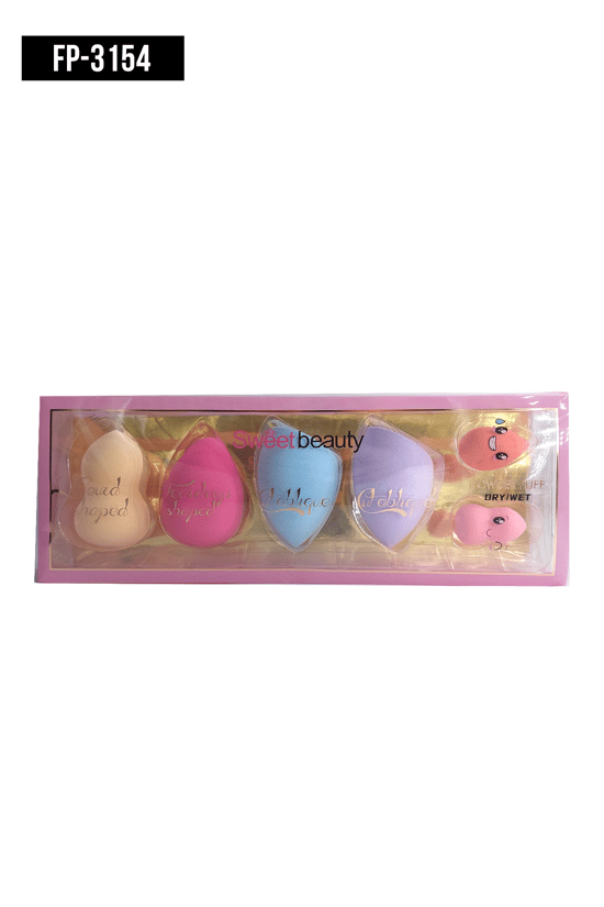 İthal Aksesuar Renkli 6'Lı Makyaj Süngeri
