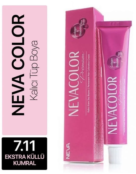 Nevacolor Premium Tüp Saç Boyası Ekstra Küllü Kumral 7.11 50 ml