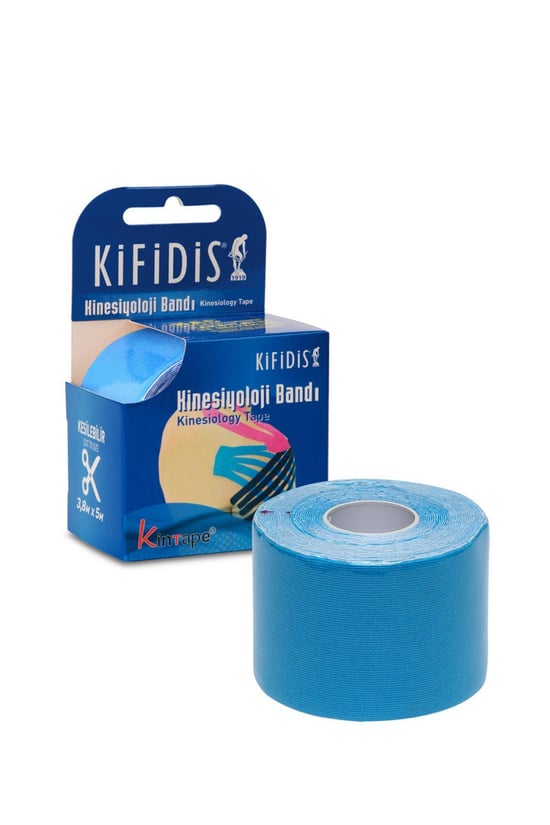 Kifidis Kinesiyoloji Bandı Kesileilir 3,8 cm x 5 m Mavi / Blue