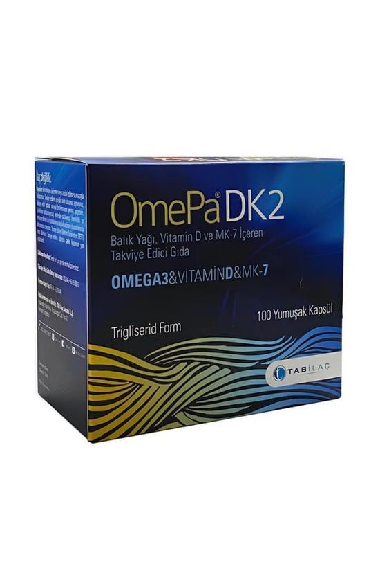 OmePa DK2 Omega 3 Vitamin D ve MK-7 100 Kapsül