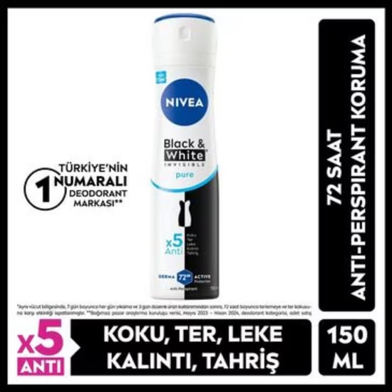 nivea, nivea dedorant, nivea kadın deodorant, kadın deodorant, ter kokusu önleyici, ter önleyici, nivea pure kadın deodorant 150 ml satın al, nivea pure kadın deodorant 150 ml fiyat
