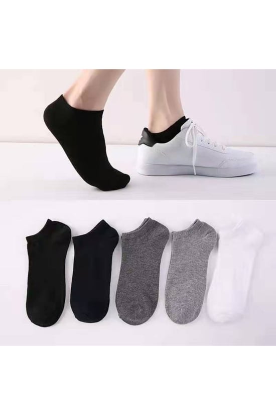 BGK Unisex Yazlık Patik Çorap 5 'li Extra Rahat 41-45