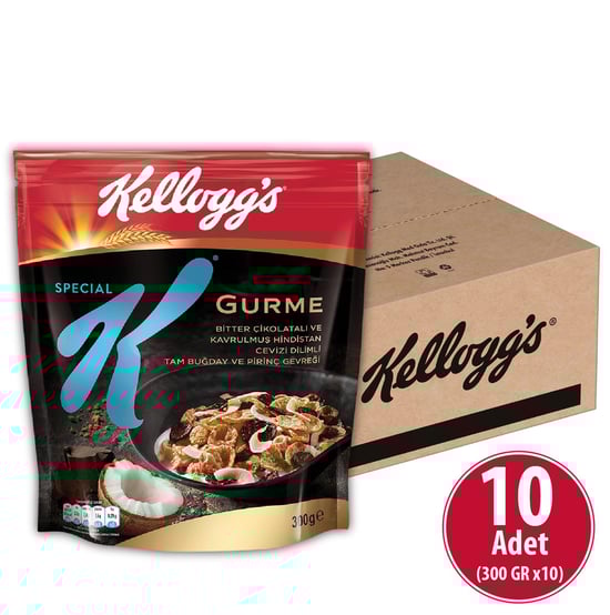 Kellogg's Special K Bitter Çikolatalı&Hindistan Cevizi Dilimli 300 gr x 10 Adet