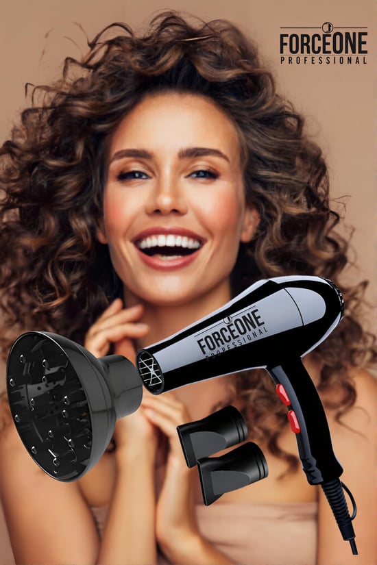 Forcone Pro 5500 Turbo Profesyonel Fön Makinesi 2400 Watt + Vigo Başlık