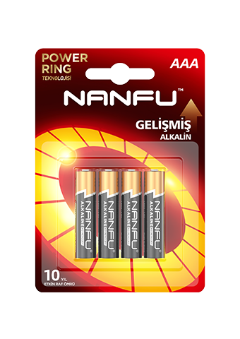 Nanfu İnce Pil AAA Lr03 1.5V Alkalin 4'lü Paket