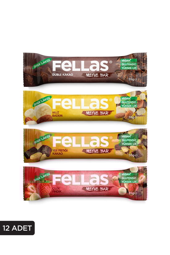 Fellas Meyve Bar 35g Karma Kutu 12 Adet (4 Çeşit)
