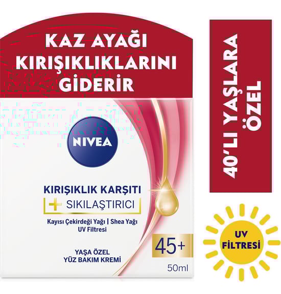 Nivea 45+Yaşa Özel Yüz Bakım Kremi 50 ml