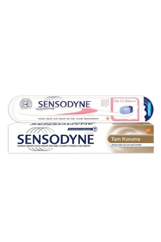 Diş Macunu Sensodyne 75 ml + Diş Fırçası Diş Eti Bakımı Total Care