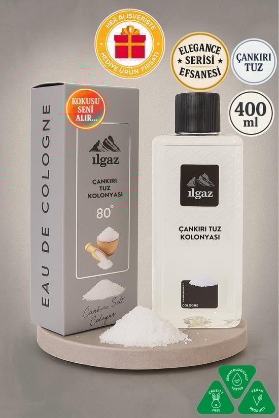 Ilgaz Çankırı Tuz Kolonyası Ferahlatıcı ve Kalıcı Koku Elegance Serisi 400 ml