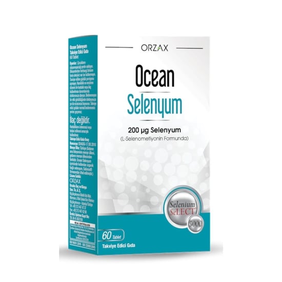 Ocean 200 uq Selenium İçeren Takviye Edici Gıda 60 Tablet
