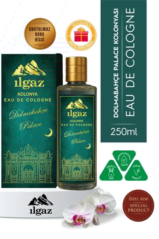 Ilgaz Dolmabahçe Palace Kolonyası  Orkide ve Misk Kokusu Eau De Cologne Cam Şişe 250 ml
