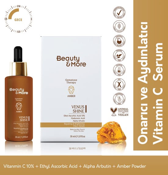 BeautyandMore Amber Venüs Shine Onarıcı Aydınlatıcı Serum 30 ml