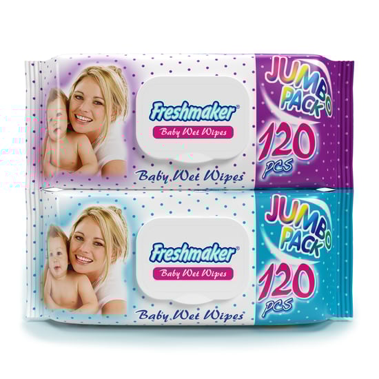 Freshmaker Bebek Islak Mendil Kapaklı Jumbo Paket 120'li